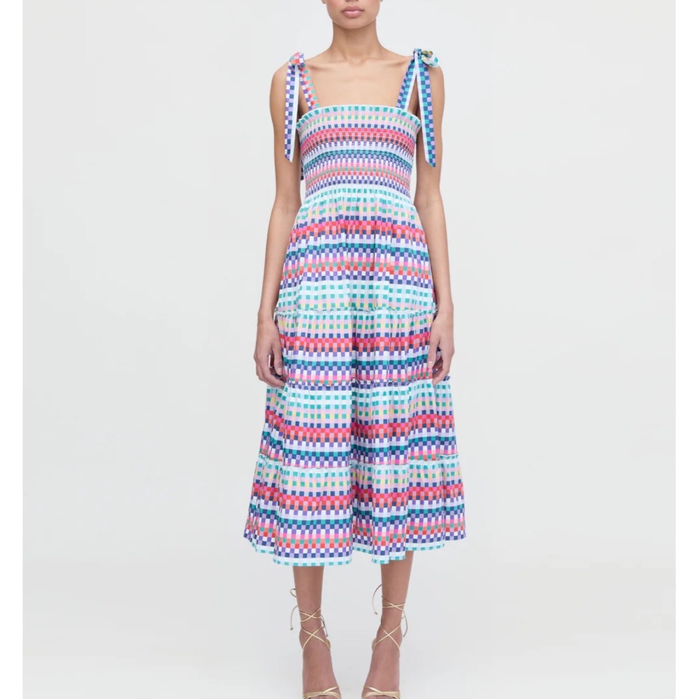 NWT Hill House Ribbon Ellie Nap Dress Multi Gingham size M
